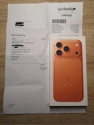iPhone 17 Pro 1TB Orange, NEU, ungeöffnet, mit Rechnung