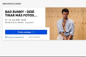 Bad Bunny Konzert - Sitzplatz- Düsseldorf-sofort verfügbar
