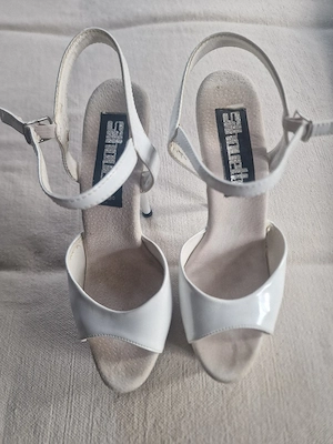 High Heels Lack weiss Gr.41 neuwertig 