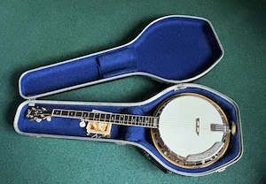 Earl Scruggs Ibanez Artist 5 Sting Banjo mit Koffer 70er Jahre TOP rar