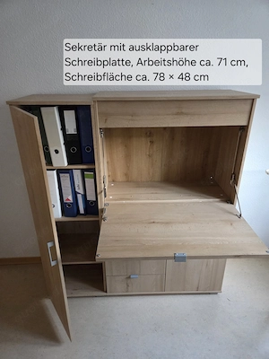 Gästezimmer-Set "priess": Bett, Sekretär, Kommode, Nachttisch