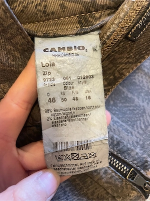 Cambio Jeanshose mit Muster, Vintage Edition, Größe 46, Lola Zip Bild 6
