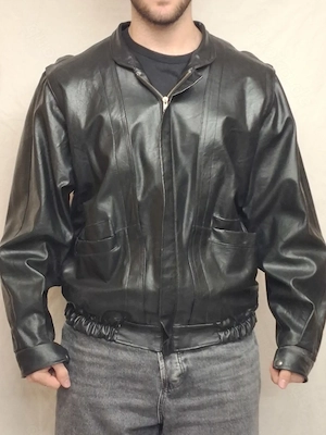 Italienische Herren Vintage Lederjacke   Motorradjacke   Metalkutte