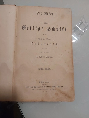 Antike Bibel aus dem Jahr 1879 zu verkaufen