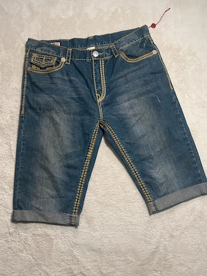 True Religion Denim Shorts | Baggy Fit Y2K | Größe 42 | Blau | Se