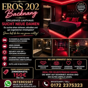 Eros 202 Backnang   Exklusives Laufhaus im Großraum Stuttgart sucht neue Damen