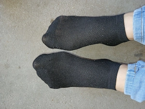 Getragene Socken 