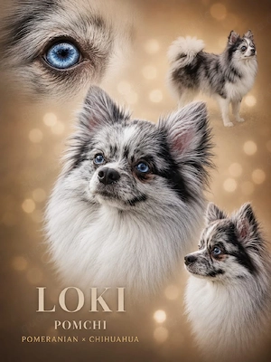 Wunderschöner Pomchi Deckrüde in Blue Merle (Kein Verkauf) !