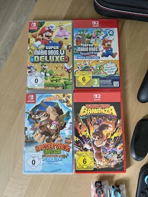 2  nintendo switch 1 spiele + 2  nintendo switch 2 spiele sammlung 