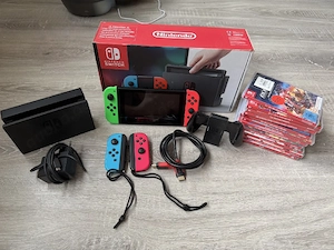 nintendo switch 1 neon  plus sammlung spiele & Zubehör 