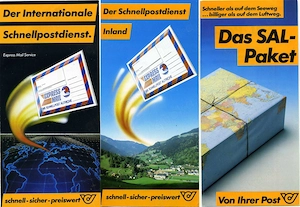 (0103) Prospekte -Internationaler & Inland  Schnellpostdienst-SAL-Paket- Österreich-