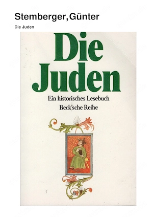 Stemberger, Günter Die Juden