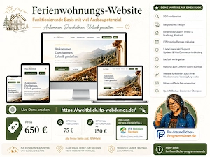 Ferienwohnungs-Website zu verkaufen