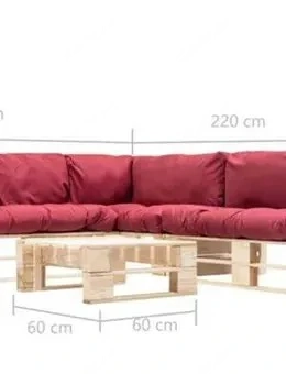 Gemütliche Paletten-Lounge   Ecksofa für Balkon, Terrasse oder Garten zu verkaufen   