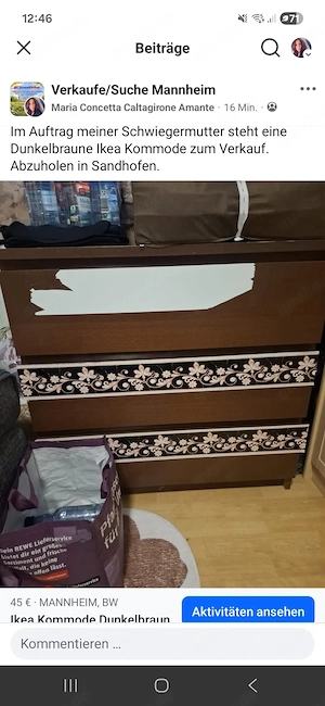Ikea komode dunkel braun