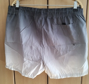 Badeshort - Kurze Hose - Badehose  von  Crane  -  XL  -  56 - grau - weiß Bild 2