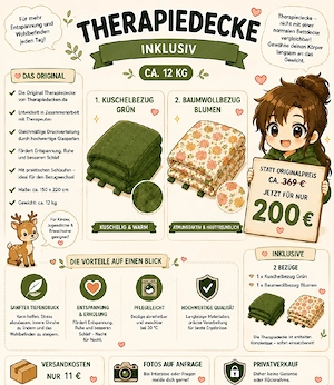 Gewichtsdecke und 2 Bezüge