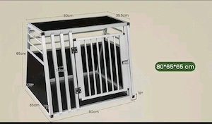 Hundebox Auto Kofferraum alu 80x65x65 