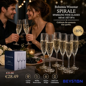 Bohemia Winestar Spirale Sektgläser 160 ml 6er Set -10%