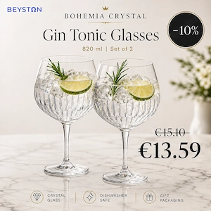 Bohemia Royal Crystal Gin Tonic Gläser 820 ml 2er Set -10% Nur  13,59