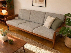  Vintage Mid Century Teak Sofa von Komfort 