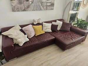 Leder-Sofa von W.Schillig (ohne Deko-Kissen)