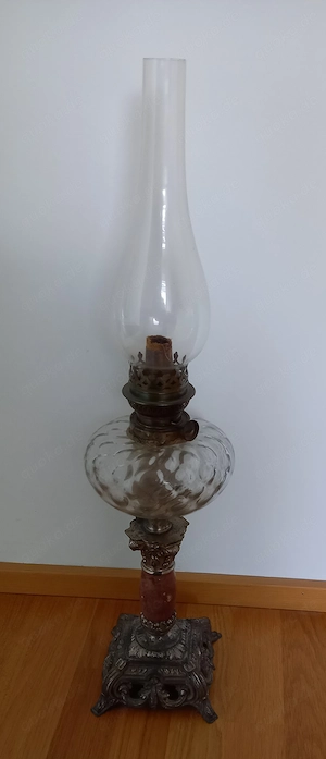 Petroleum Tischleuchte Jugendstil - Höhe 62 cm