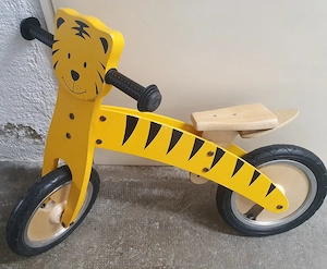 Süßes Tiger Laufrad aus Holz mit Luftbereifung   Fahrbereit!