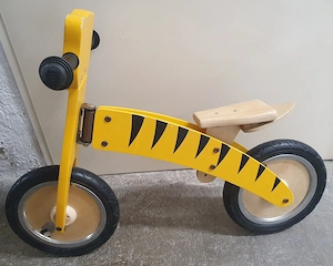 Süßes Tiger Laufrad aus Holz mit Luftbereifung   Fahrbereit!
