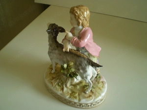 Meißner Porzellanfigur-"Junge mit Ziegenbock" Bild 2