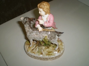 Meißner Porzellanfigur-"Junge mit Ziegenbock" Bild 6