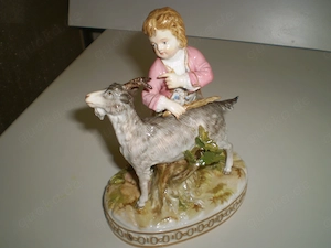 Meißner Porzellanfigur-"Junge mit Ziegenbock" Bild 7