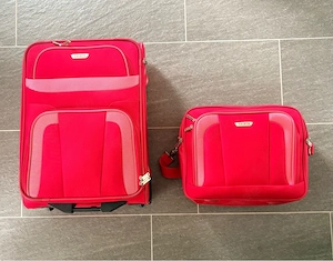 Travellite Koffer + Reisetasche Rot Neuwertig