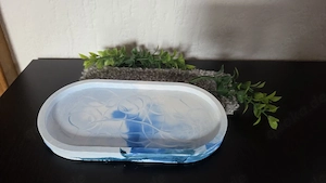 Tablet weiß blau mit muster