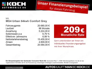 MG MG4 URBAN 54 Kwh Comfort PDC Nav CarPlay SHz LHZ Bild 2