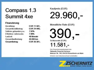 Jeep Compass 1.3 Summit 4xe FLA LM LED Leder ACC Bild 4