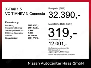Nissan X-Trail 1.5 VC-T MHEV N-Connecta Pano+HeadUp+19''