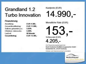 Opel Grandland 1.2 Turbo Innovation LED+Navi+4xSHZ+ Bild 3