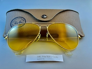 2. Original Ray-Ban B&L Aviator 62014 Ambermatic Gold Vintage