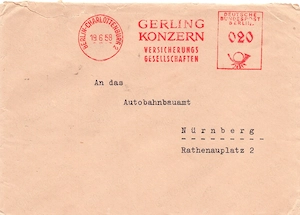 (0010) BERLIN-Charlottenburg alter AFS "GERLING Versicherung" 19.6.58