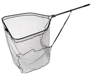 Kescher für Großfische. Bullseye boat net XXL. 100x80cm, extrem robust. Gummiertes Netz.