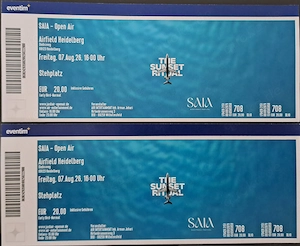 Zwei Eintrittskarten für SAIA-Open Air in Heidelberg am  07. August zu verkaufen