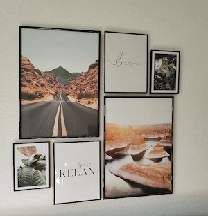 Poster-Set mit Rahmen   Bilderwand