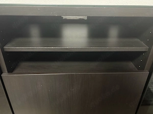 IKEA BESTA  TV-Schrank   Aufbewahrungsschrank 180 cm schwarzbraun mit Glasfronten Bild 5