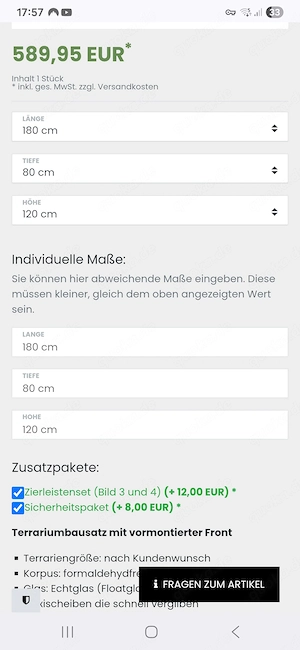 Terrarium Osb Neu Groß Reptilien Ovp
