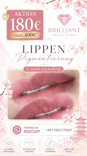 Permanent Make up Lippen Pigmentierung 180   statt 400   
