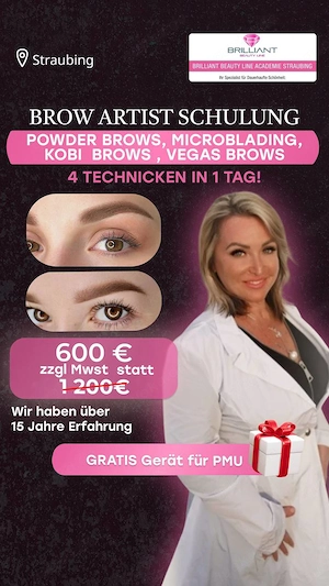 Brow Artist Ausbildung & PMU Basiskurs (3 Zonen)   50% Aktion!  Bild 2