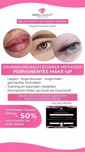 Brow Artist Ausbildung & PMU Basiskurs (3 Zonen)   50% Aktion! 