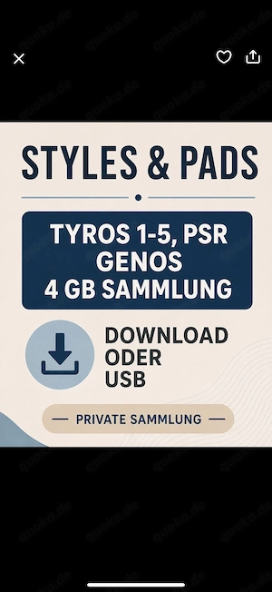 4 GB Mega Styles Sammlung Yamaha, tyros, Genos, PsR
