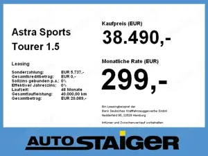 Opel Astra Sports Tourer 1.5 Navi Rückfahrkamera